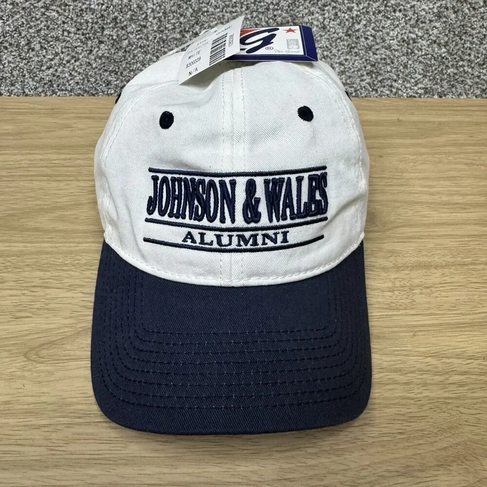 VTG 90s Johnson & Wales University Hat Strap Back 3 Bar Adjustable Alumni New